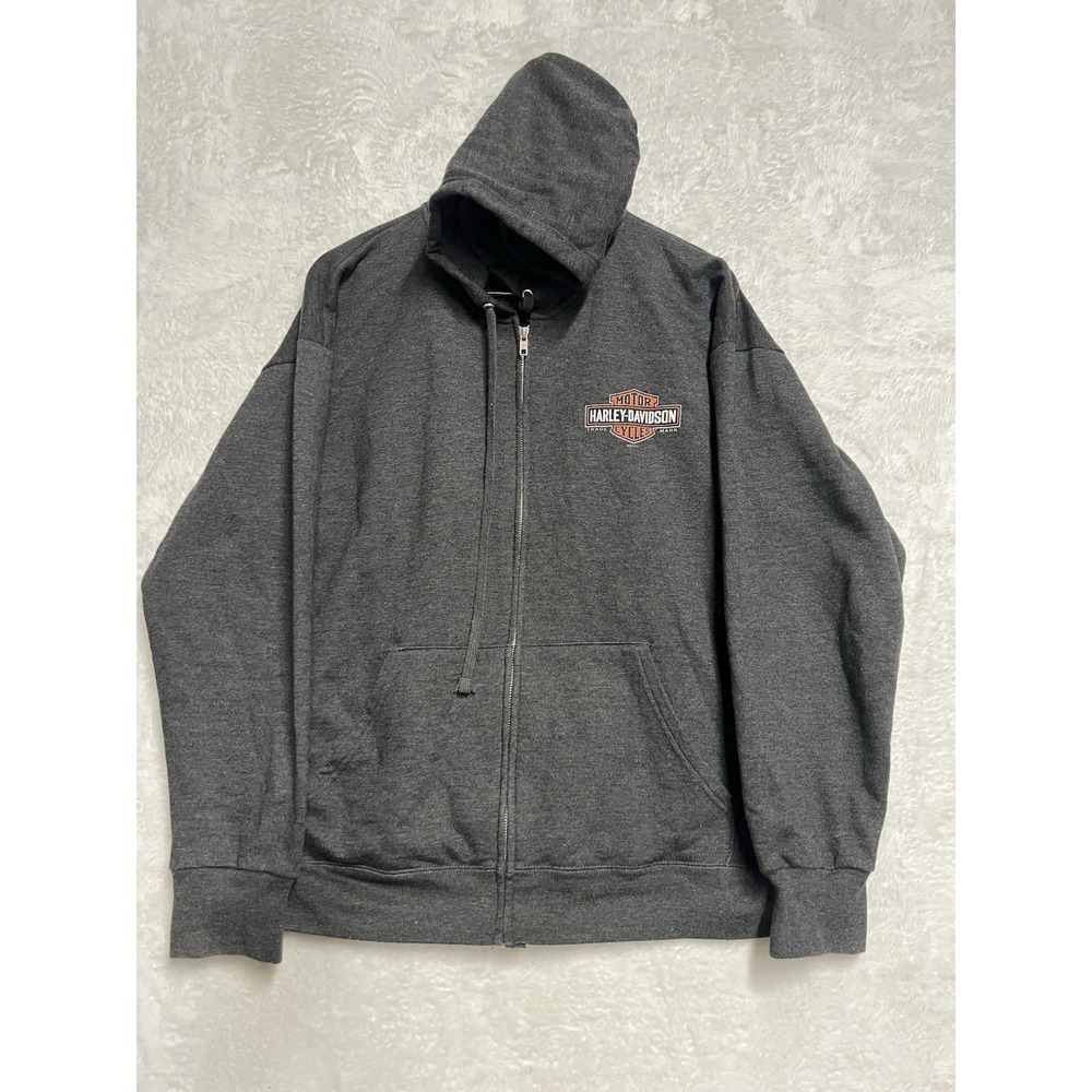 Harley-Davidson Rocky Top Pigeon Forge TN Zip Hoodie Gray Medium